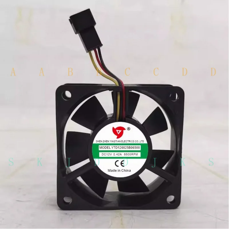M YTD126025B06500 12V 0.42A 3-Wire Cooling Fan
M YTD126025B06500 12V 0.42A 3-Wire Cooling Fan