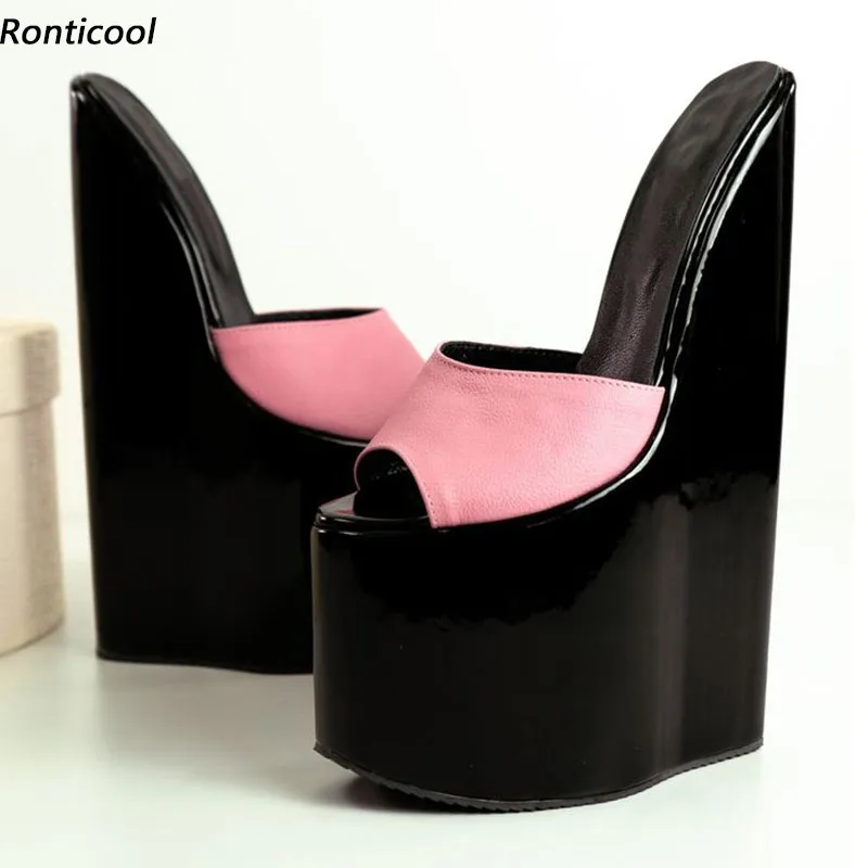 Ronticool Handmade Women Summer Mules Sandals Wedges High Heels Peep Toe Black Cosplay Shoes US Plus Size 4-15
Ronticool Handmade Women Summer Mules Sandals Wedges High Heels Peep Toe Black Cosplay Shoes US Plus Size 4-15