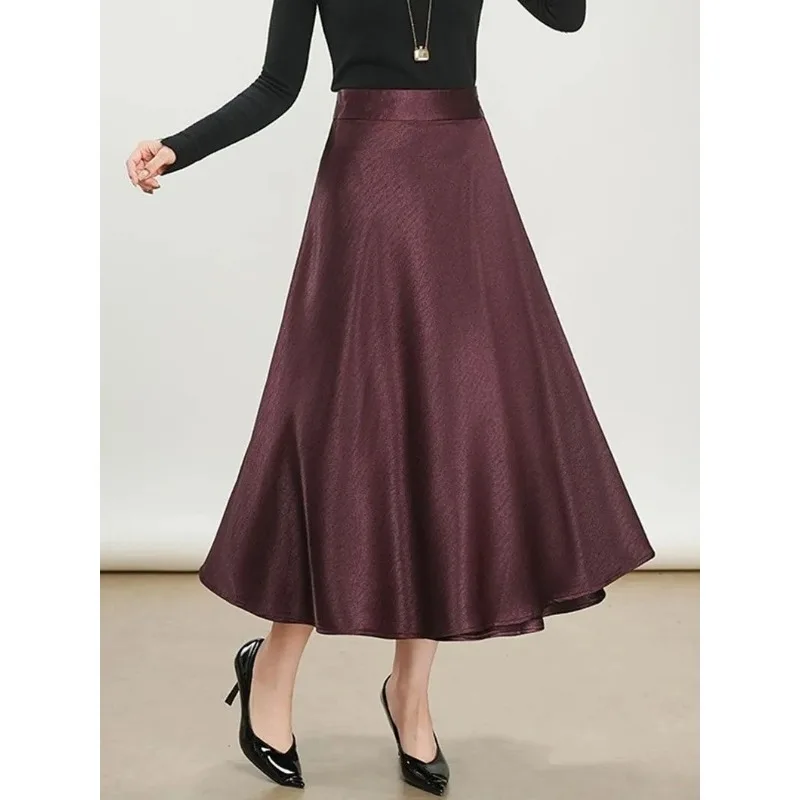 Women's High Waisted Satin A-Line Midi Skirt Elegant Flared Swing Skirt
Women's High Waisted Satin A-Line Midi Skirt Elegant Flared Swing Skirt