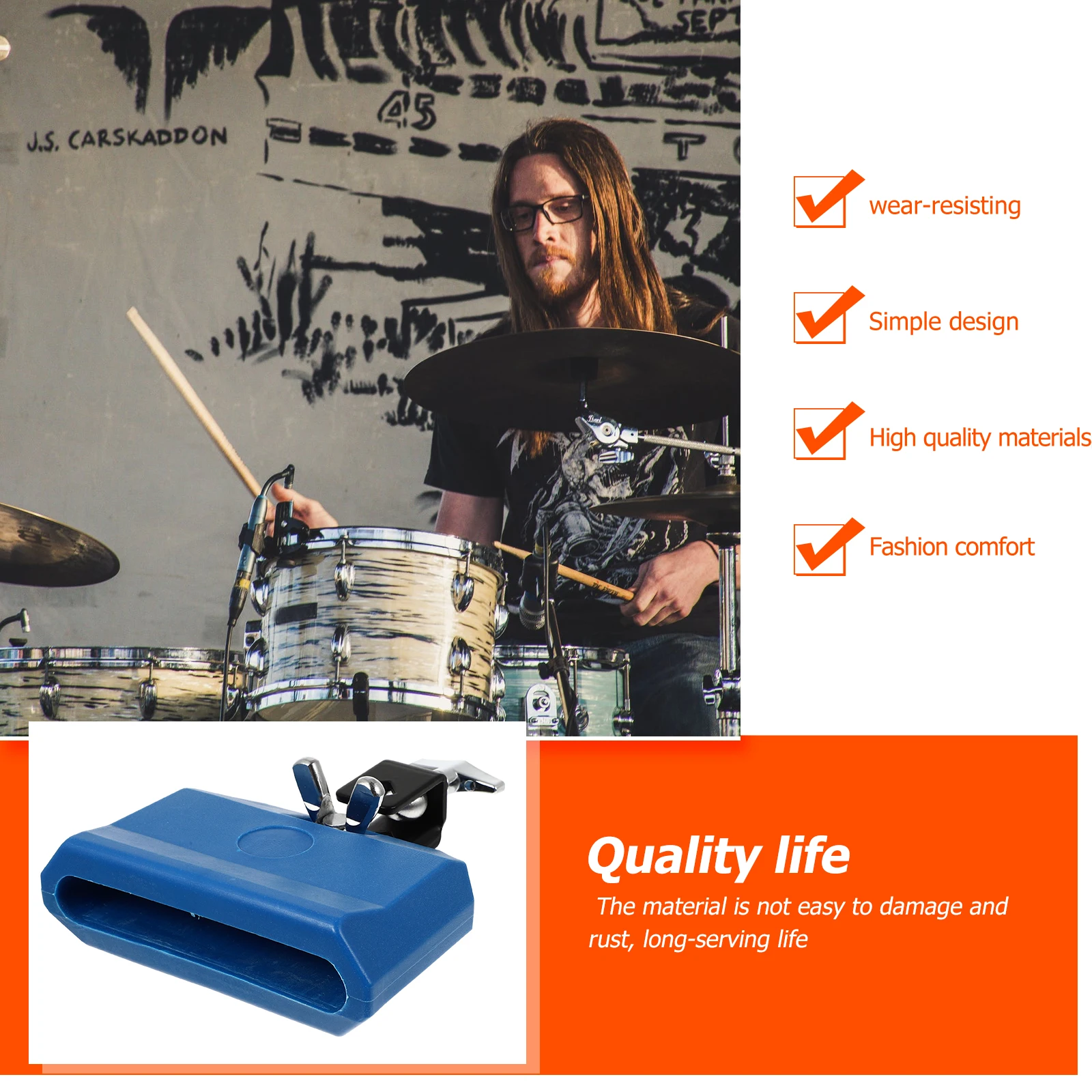 Cowbell Accessories Professional Drum Set Mount Accessory Percussion Instrument Blue for Bells Pvc Kit Part 
Cowbell Accessories Professional Drum Set Mount Accessory Percussion Instrument Blue for Bells Pvc Kit Part
