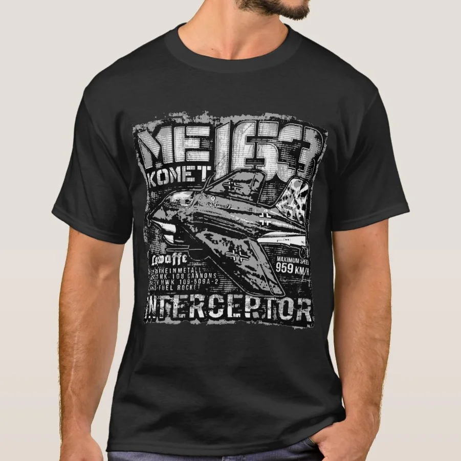 WWII German Air Force Messerschmitt Me 163 Komet Fighter Aircraft T-Shirt New 100% Cotton Short Sleeve O-Neck Casual Mens Tshirt
WWII German Air Force Messerschmitt Me 163 Komet Fighter Aircraft T-Shirt New 100% Cotton Short Sleeve O-Neck Casual Mens Tshirt