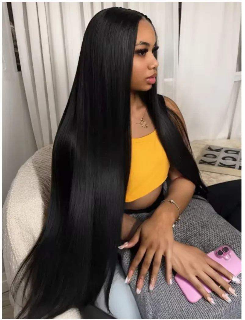 36/34Inch Natural Black Straight Human Hair Lace 13x4 13x6 HD Lace Wig Transparent Human Hair Lace Frontal Wig Brazilian Hair
36/34Inch Natural Black Straight Human Hair Lace 13x4 13x6 HD Lace Wig Transparent Human Hair Lace Frontal Wig Brazilian Hair