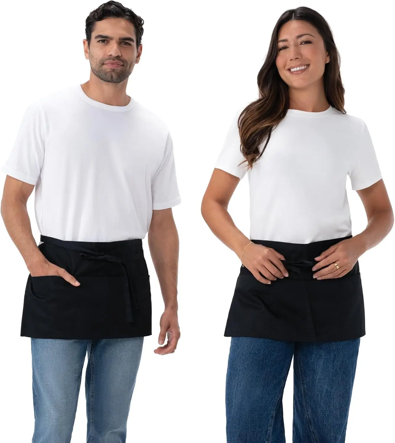 Unisex Waist Apron for Waitstaff, Bartenders, and Servers - Adjustable Cross-Back Design
Unisex Waist Apron for Waitstaff, Bartenders, and Servers - Adjustable Cross-Back Design