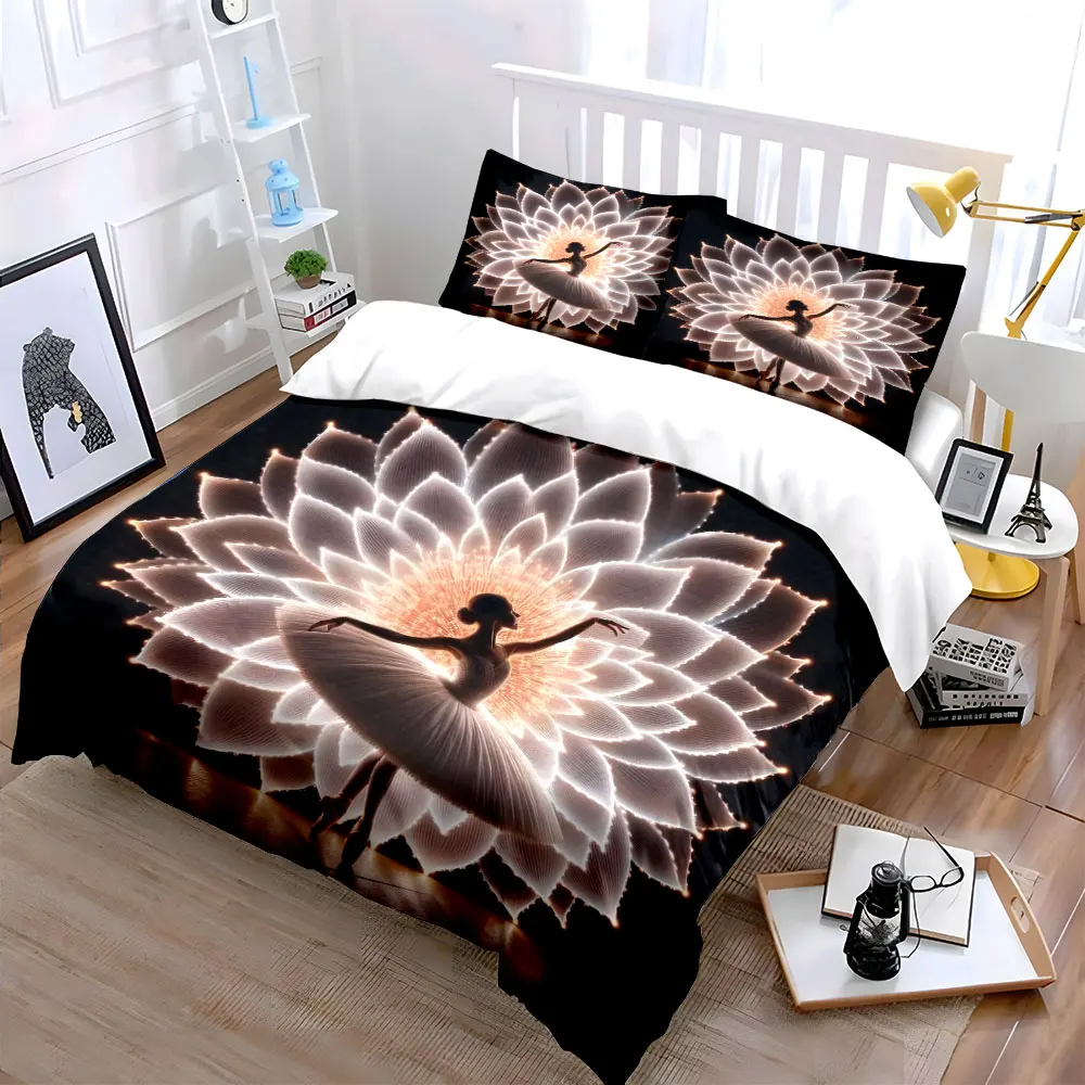 Ballet Dancer LED Art Decoration Set Bedding Set with 1 Duvet Cover 2 Pillowcases Single Double King Queen, Gift
Ballet Dancer LED Art Decoration Set Bedding Set with 1 Duvet Cover 2 Pillowcases Single Double King Queen, Gift