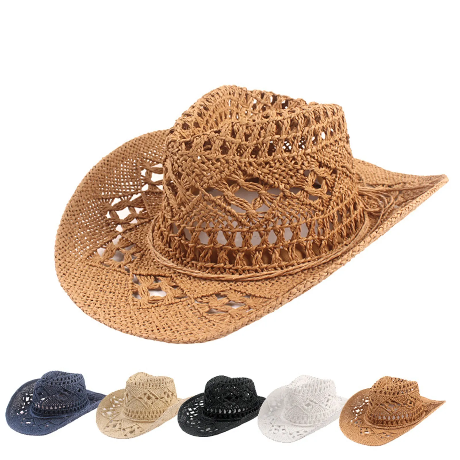 Adult Sun Hat Hand Woven Hollow Cowboy Solid Color Sun Hat Women'S Hat Adjustable Beach Hat Women'S Cap Summer Hat Sun Gorras
Adult Sun Hat Hand Woven Hollow Cowboy Solid Color Sun Hat Women'S Hat Adjustable Beach Hat Women'S Cap Summer Hat Sun Gorras