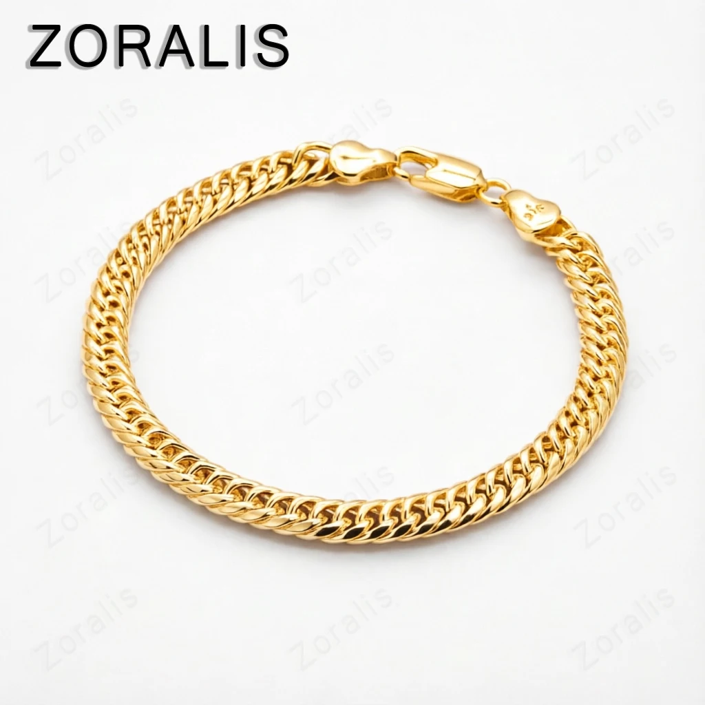 New 18K Gold Charms 6mm Geometry Chain Bracelets For Women Men Fashion Wedding Party Gifts Fine Jewelry
New 18K Gold Charms 6mm Geometry Chain Bracelets For Women Men Fashion Wedding Party Gifts Fine Jewelry