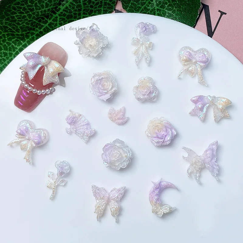 50pcs Shiny Nail Art Accessories Mixed Luminous Love Bow Nail Charms Moon Flower 3D Summer Nails Decoration Supplies Parts DIY
50pcs Shiny Nail Art Accessories Mixed Luminous Love Bow Nail Charms Moon Flower 3D Summer Nails Decoration Supplies Parts DIY