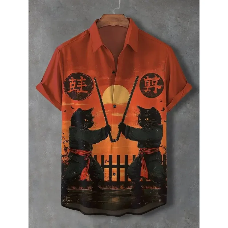 2025 New Men's Shirts Edo Samurai Cats Japanese Art 3D Print Shirts Men Women Short Sleeve Lapel Blouse Casual Kid Y2k Beach Top
2025 New Men's Shirts Edo Samurai Cats Japanese Art 3D Print Shirts Men Women Short Sleeve Lapel Blouse Casual Kid Y2k Beach Top