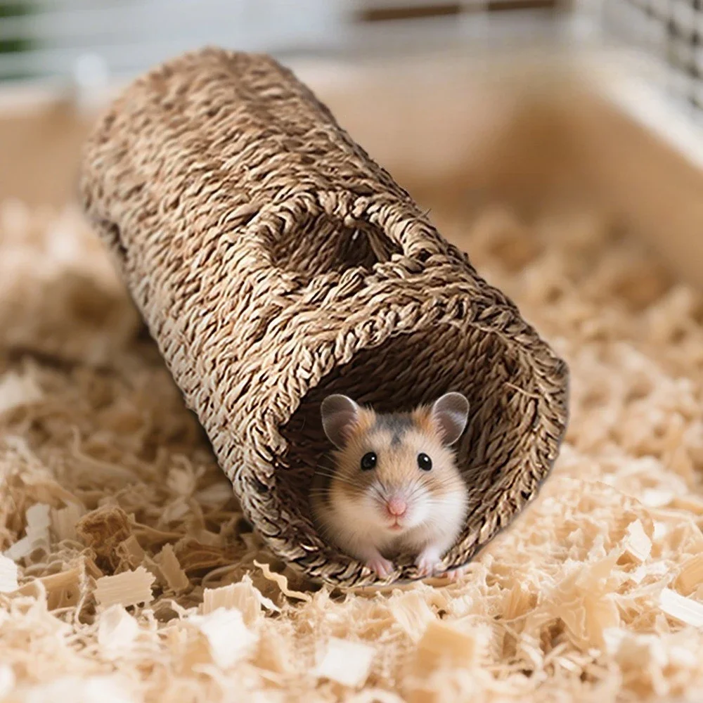 Handmade Grass Woven Tunnel Toy for Hamster Hedgehog Small Sized Animals Summer Breathable Pet Nest House Accessory 19.5x9.5cm
Handmade Grass Woven Tunnel Toy for Hamster Hedgehog Small Sized Animals Summer Breathable Pet Nest House Accessory 19.5x9.5cm