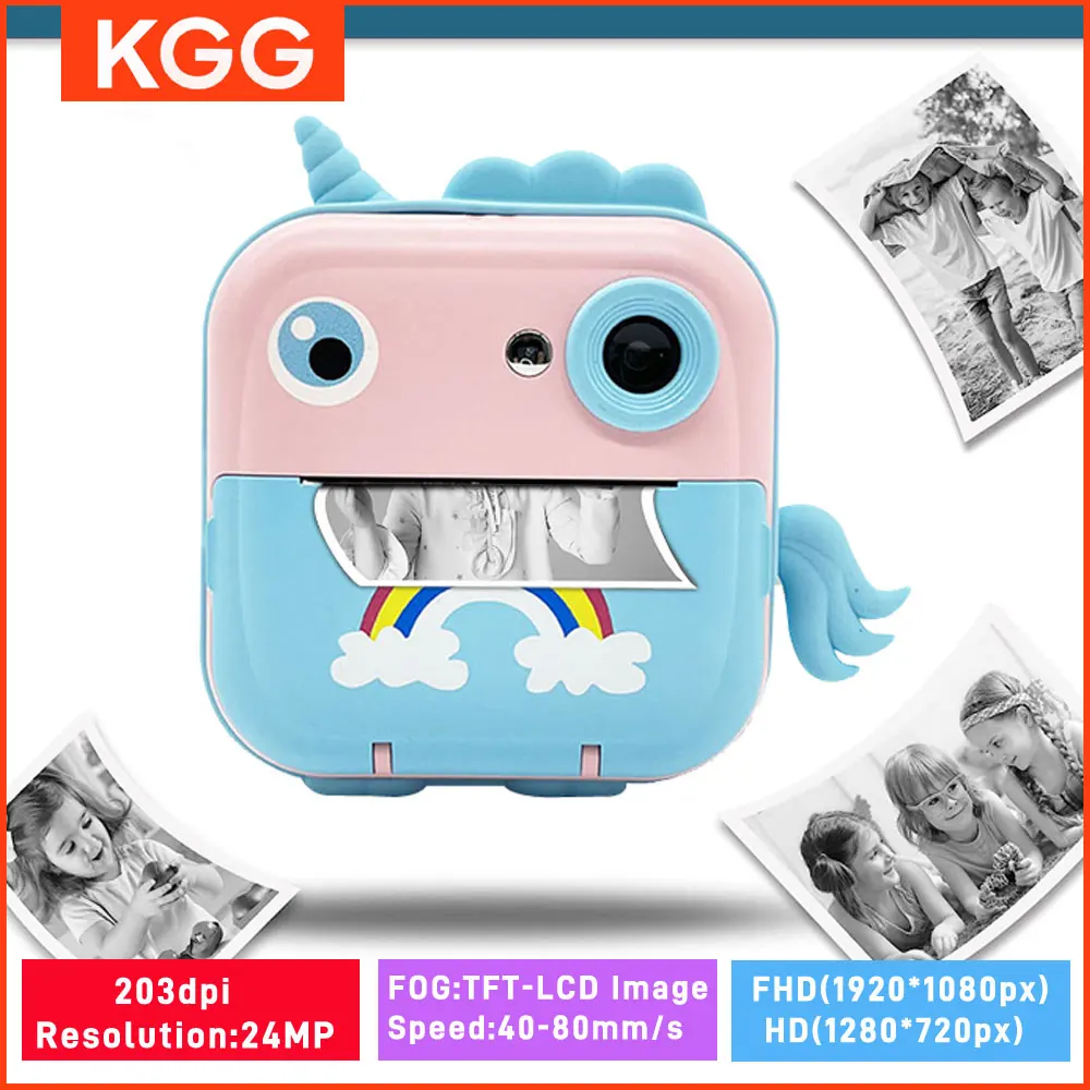 Kids Instant Camera 2.4Inch IPS Screen Full HD Digital Camera With Lanyard Picture Printing Unicorn Toy 1200mAh Picture Printer
Kids Instant Camera 2.4Inch IPS Screen Full HD Digital Camera With Lanyard Picture Printing Unicorn Toy 1200mAh Picture Printer