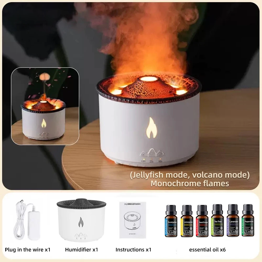 Volcano Style Diffuser/Humidifier Auto Shut-Off Safety Feature, Remote-Controlled Dual Mist Modes - Includes 6 Oils
Volcano Style Diffuser/Humidifier Auto Shut-Off Safety Feature, Remote-Controlled Dual Mist Modes - Includes 6 Oils