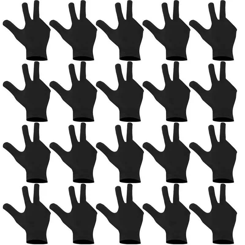 B11A-20Pcs Breathable Billiard Gloves Snooker Left Right Hand Gloves 3 Fingers Cue Gloves For Women Men Billiard Accessories
B11A-20Pcs Breathable Billiard Gloves Snooker Left Right Hand Gloves 3 Fingers Cue Gloves For Women Men Billiard Accessories