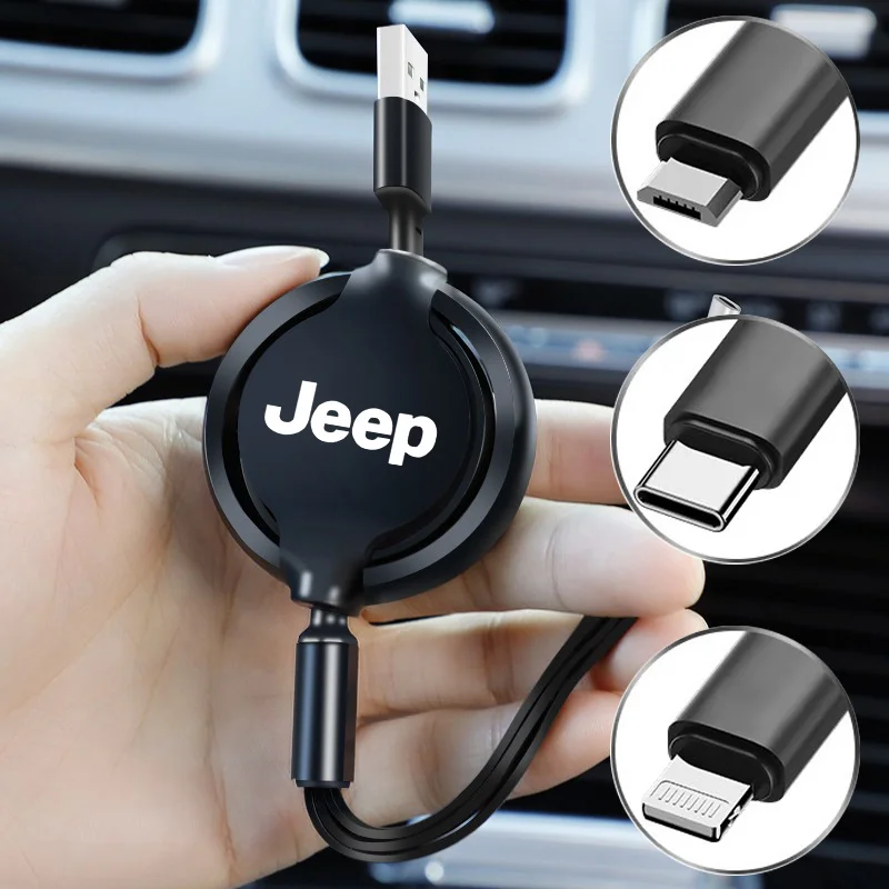 3 in 1 USB Cable Multi Fast Charging Charger Micro USB Type C Cable For Jeep Renegade Wrangler JL JK Gladiator Cherokee Compass
3 in 1 USB Cable Multi Fast Charging Charger Micro USB Type C Cable For Jeep Renegade Wrangler JL JK Gladiator Cherokee Compass