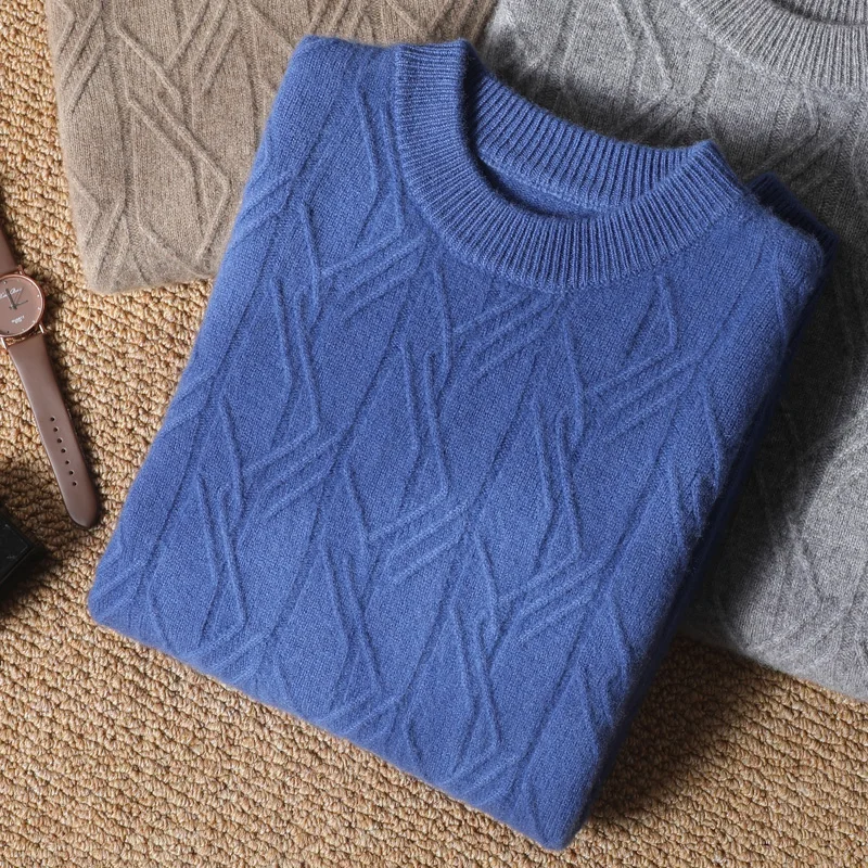New Cashmere Sweater Men's Autumn and Winter Round Neck Thickened 100% Woolen Sweater Pullover Sweater Solid Color Knitwear
New Cashmere Sweater Men's Autumn and Winter Round Neck Thickened 100% Woolen Sweater Pullover Sweater Solid Color Knitwear