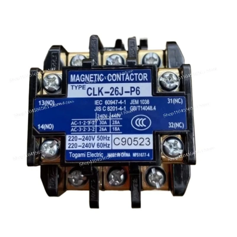 Магнитный контактор Togami для кондиционера Daikin, номер Prat 131408J, модель Clk-26J-P6, AC220V-240V, новый и оригинальный на складе
Магнитный контактор Togami для кондиционера Daikin, номер Prat 131408J, модель Clk-26J-P6, AC220V-240V, новый и оригинальный на складе