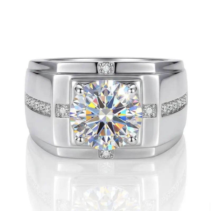 Stylever Real 1CT Fashion Certified Moissanite Diamond Engagement Rings For Men 925 Sterling Silver Anniversary Gift Jewelry
Stylever Real 1CT Fashion Certified Moissanite Diamond Engagement Rings For Men 925 Sterling Silver Anniversary Gift Jewelry