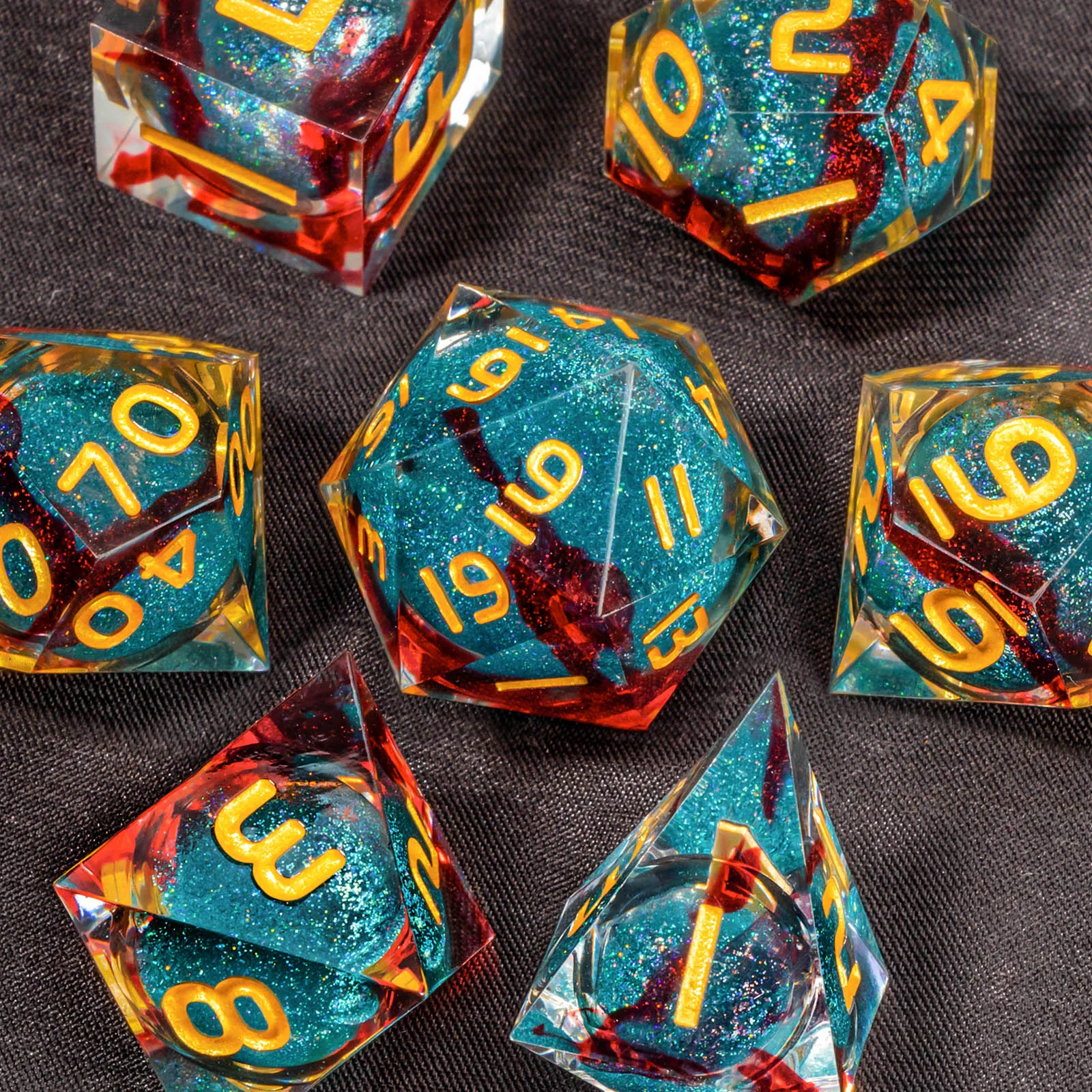 DND Dice Set D&D, Liquid Core Sharp Edged Dice Set Dungeons and Dragons, Rpg Polyhedral Resin Dice Set for Role Playing Game
DND Dice Set D&D, Liquid Core Sharp Edged Dice Set Dungeons and Dragons, Rpg Polyhedral Resin Dice Set for Role Playing Game