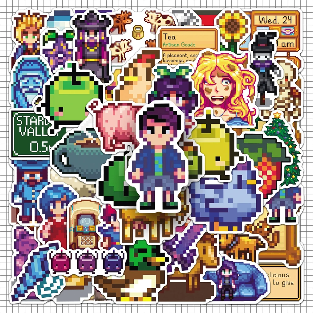 10/30/50pcs Pixel Style Stardew Valley Game Stickers Cute Cartoon Decals DIY Laptop Stationery Phone Fun Sticker Kid Classic Toy
10/30/50pcs Pixel Style Stardew Valley Game Stickers Cute Cartoon Decals DIY Laptop Stationery Phone Fun Sticker Kid Classic Toy