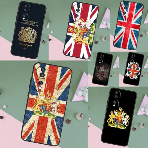 Inglaterra britânica reino união jack bandeira caso para honra x9a x8a x8b x9b x9c x8 x9 50 70 90 lite honor 200 pro magia 7 5 6 lite funda