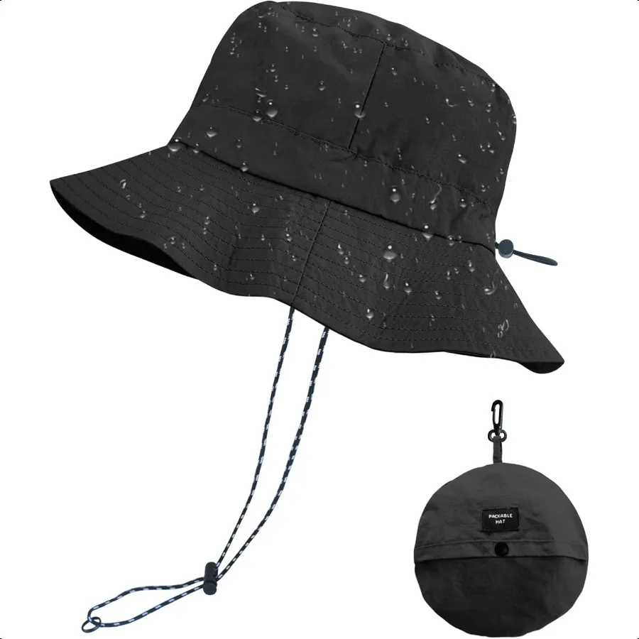 PFFY Quick Dry Waterproof Packable Bucket Hat for Women Men Outdoor Sun Hats with Detachable Chin Strap
PFFY Quick Dry Waterproof Packable Bucket Hat for Women Men Outdoor Sun Hats with Detachable Chin Strap