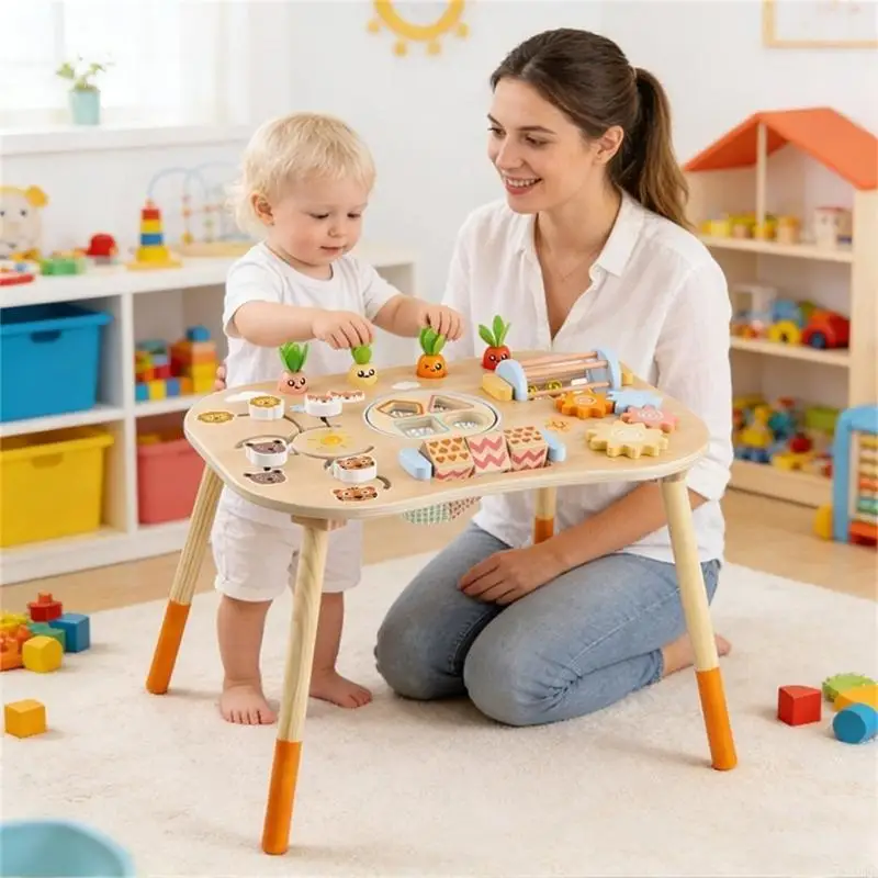 Wooden Block Puzzle Activity Table Educational Toy For Toddler To Improve Cognitive Skill And Color Matching Game A2UB
Wooden Block Puzzle Activity Table Educational Toy For Toddler To Improve Cognitive Skill And Color Matching Game A2UB