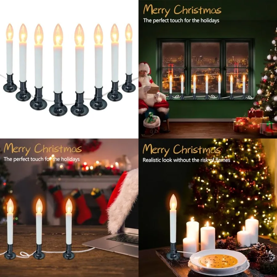 Electric Window Candle Lamp with Pewter Plated Base, Dusk to Dawn Sensor Turns Candle on in Dark and Off in Light, Ready to Use
Electric Window Candle Lamp with Pewter Plated Base, Dusk to Dawn Sensor Turns Candle on in Dark and Off in Light, Ready to Use