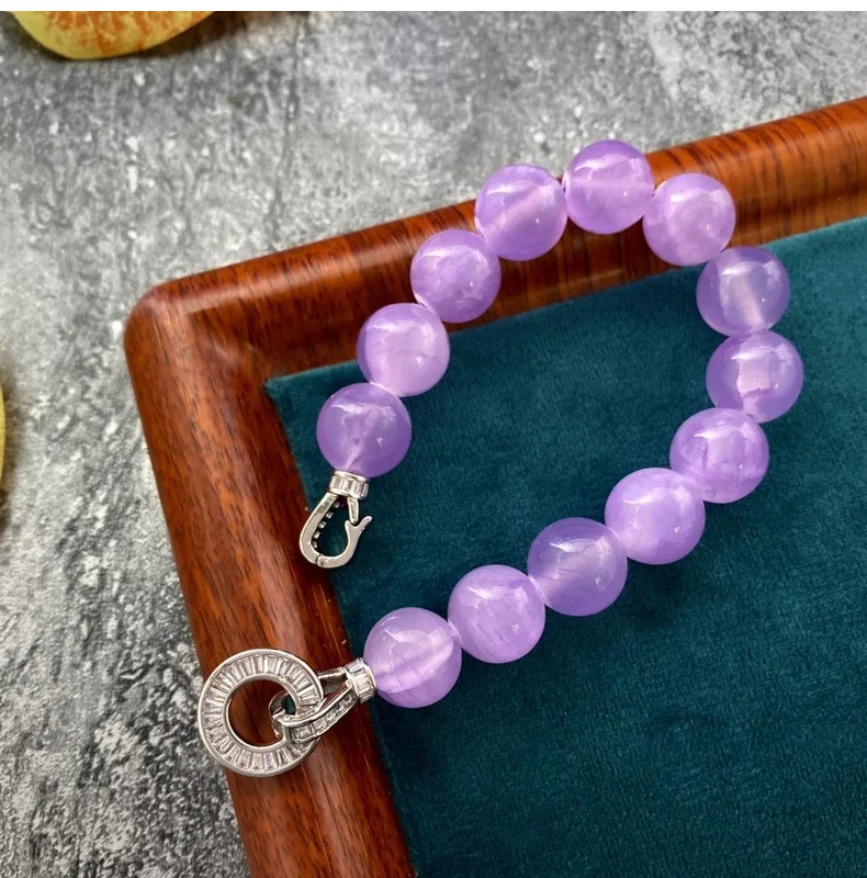 Original bead lavender purple chalcedony natural crystal bracelet New Chinese retro style jewelry bracelet
Original bead lavender purple chalcedony natural crystal bracelet New Chinese retro style jewelry bracelet