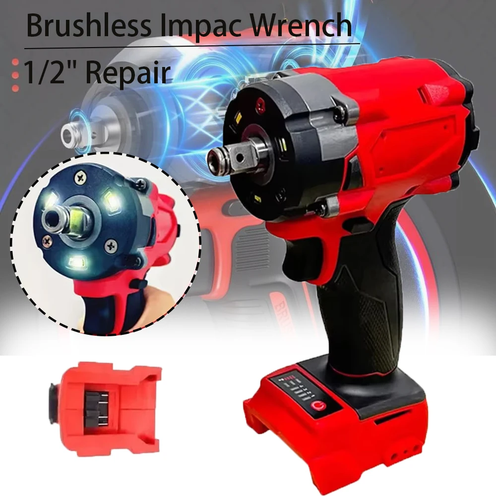 For Milwaukee 18V Battery,Brand-New Brushless Wrench 500N.m Electric Driver 1/2" Repair Cordless Screwdriver 4 Gears Power Tools
For Milwaukee 18V Battery,Brand-New Brushless Wrench 500N.m Electric Driver 1/2" Repair Cordless Screwdriver 4 Gears Power Tools