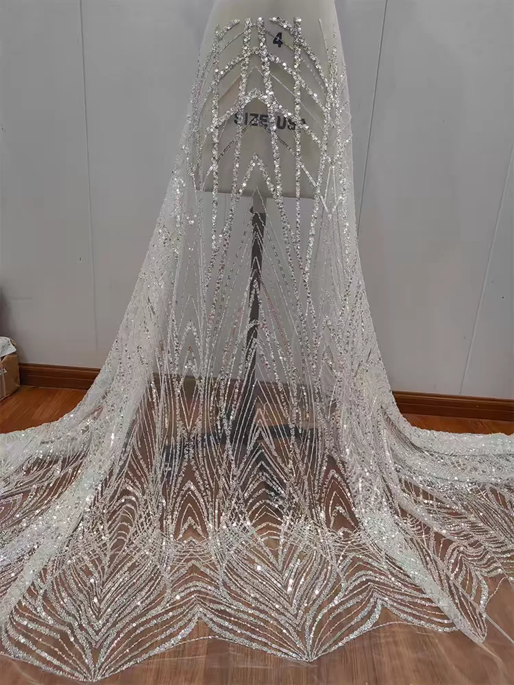 Gorgeous Intricate Line Lace Beaded Sequins Strip Lace Bridal Wedding Dress Luxury Lace Fabric
Gorgeous Intricate Line Lace Beaded Sequins Strip Lace Bridal Wedding Dress Luxury Lace Fabric