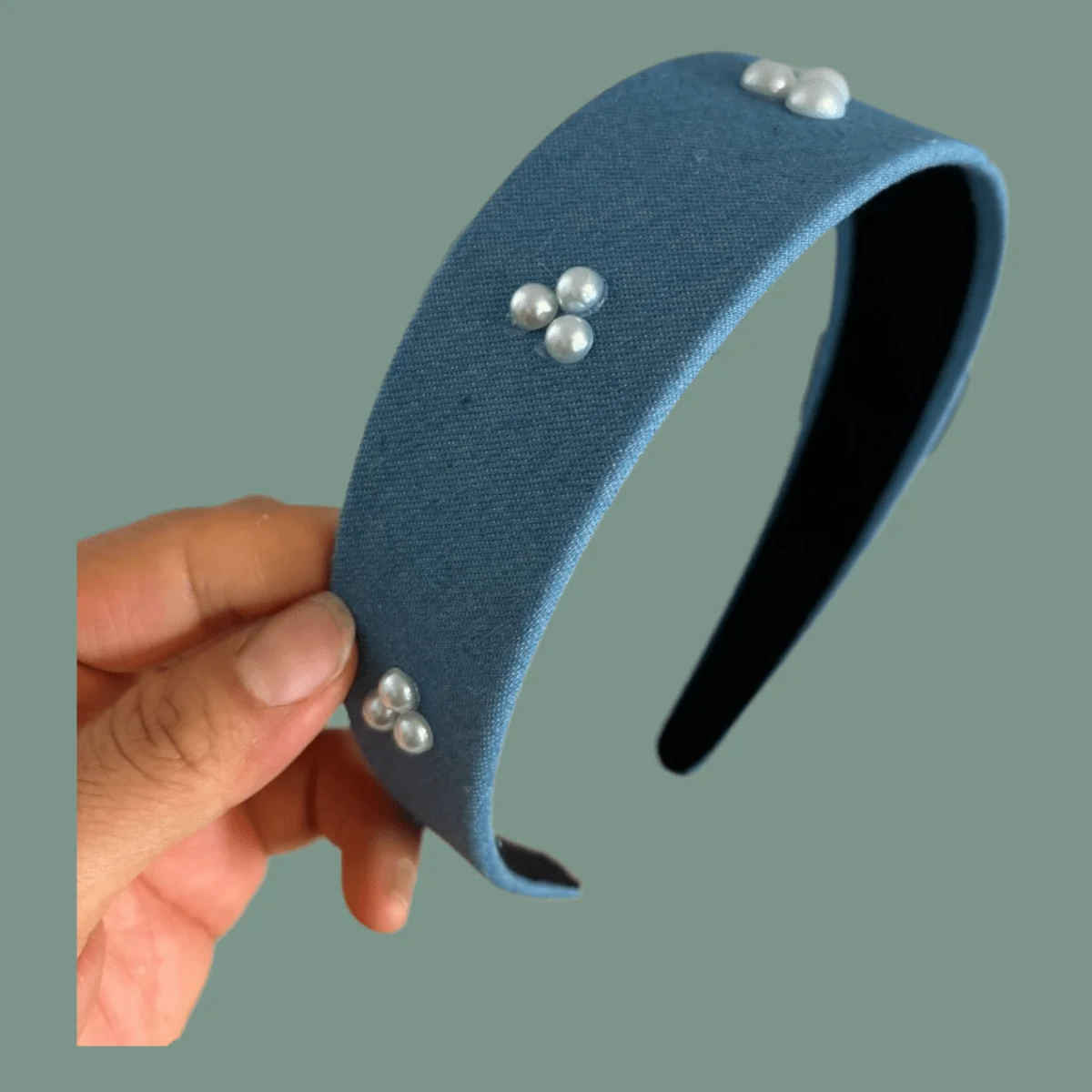 Wide Denim Headband with Pearls Hairband, Non-Slip Simple Style Hair Hoop for Women Light Luxury Daily Hair Accessories Headwear
Wide Denim Headband with Pearls Hairband, Non-Slip Simple Style Hair Hoop for Women Light Luxury Daily Hair Accessories Headwear