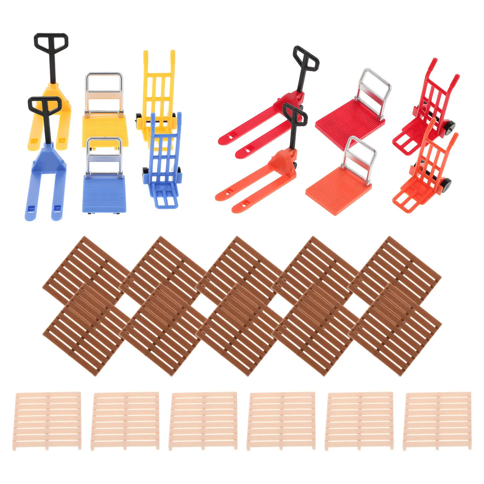 36Pcs Miniature Hand Pallet Jack Forklift Set Small Cart with Wheels for Desk Shelf Decoration Educational Simulation Logistic
36Pcs Miniature Hand Pallet Jack Forklift Set Small Cart with Wheels for Desk Shelf Decoration Educational Simulation Logistic
