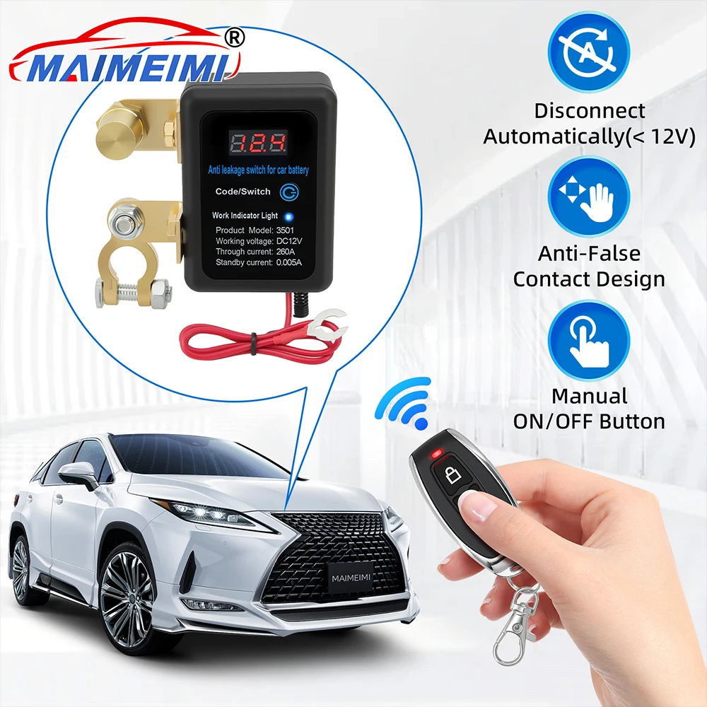 12 В постоянного тока, дистанционный выключатель аккумулятора, 260 А, автоматический выключатель питания, автомобильный дистанционный выключатель аккумулятора для автомобиля, грузовика, внедорожника
12 В постоянного тока, дистанционный выключатель аккумулятора, 260 А, автоматический выключатель питания, автомобильный дистанционный выключатель аккумулятора для автомобиля, грузовика, внедорожника