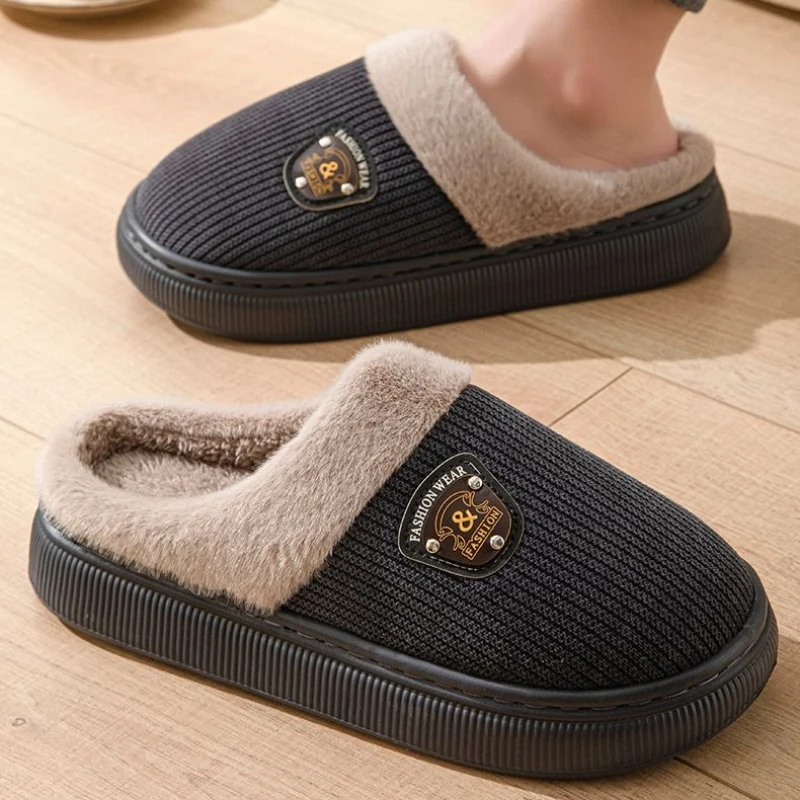 Мужские зимние хлопковые тапочки больших размеров, противоскользящие термокомнатные тапочки на толстой подошве с меховой подкладкой для домашнего использования, теплый комфорт
Мужские зимние хлопковые тапочки больших размеров, противоскользящие термокомнатные тапочки на толстой подошве с меховой подкладкой для домашнего использования, теплый комфорт
