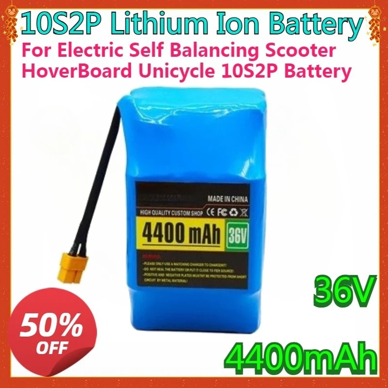 High-quality New 36V 4400mAh Lithium Ion Battery Pack,For Electric Self Balancing Scooter HoverBoard Unicycle 10S2P 36V Battery
High-quality New 36V 4400mAh Lithium Ion Battery Pack,For Electric Self Balancing Scooter HoverBoard Unicycle 10S2P 36V Battery