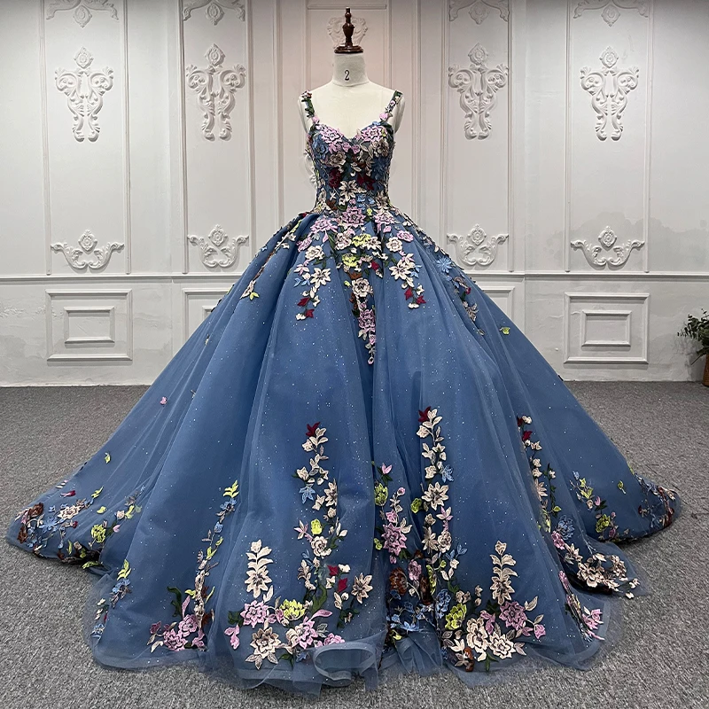 Exquisite Blue Quinceanera Dress Spaghetti Strap Floral Print Sweetheart Ball Gown Lace Up Evening Down Dresses DY9897 Avondjurk
Exquisite Blue Quinceanera Dress Spaghetti Strap Floral Print Sweetheart Ball Gown Lace Up Evening Down Dresses DY9897 Avondjurk