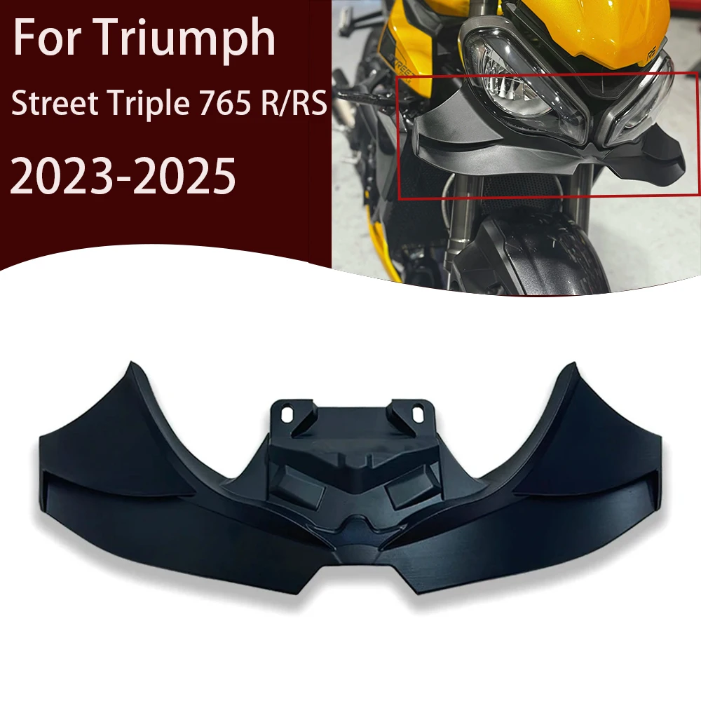 For Triumph Street Triple 765 R/RS 2023-2025 Wind Wing Cover Cone Aerodynamics Fairing Winglets 765 R / RS Front Lip Motorcycle