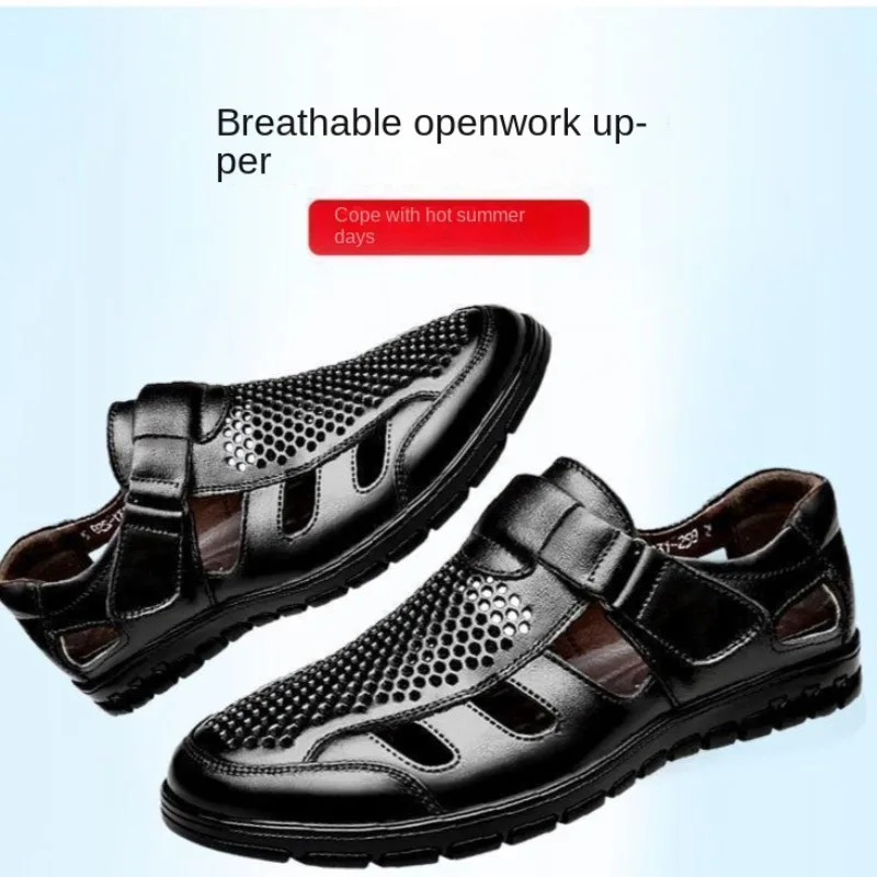 Men's Sandals Handmade Leather Sandals Fashion Business Casual Shoes for Men Hollow Out Leather Shoes Summer New Beach Sandalias
Men's Sandals Handmade Leather Sandals Fashion Business Casual Shoes for Men Hollow Out Leather Shoes Summer New Beach Sandalias