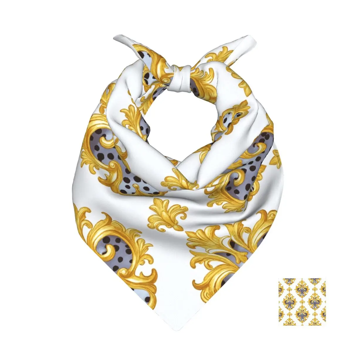 Golden With Dots Square Scarf Soft Breathable Daily Kerchief
Golden With Dots Square Scarf Soft Breathable Daily Kerchief