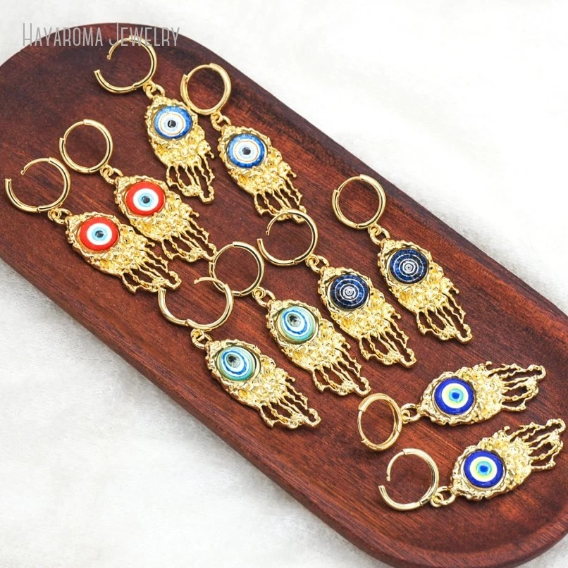 10Pcs Metal Wholesale Islam Tassel Gold Color Copper Religious Evil Turkish Eye Pendant Earrings
10Pcs Metal Wholesale Islam Tassel Gold Color Copper Religious Evil Turkish Eye Pendant Earrings