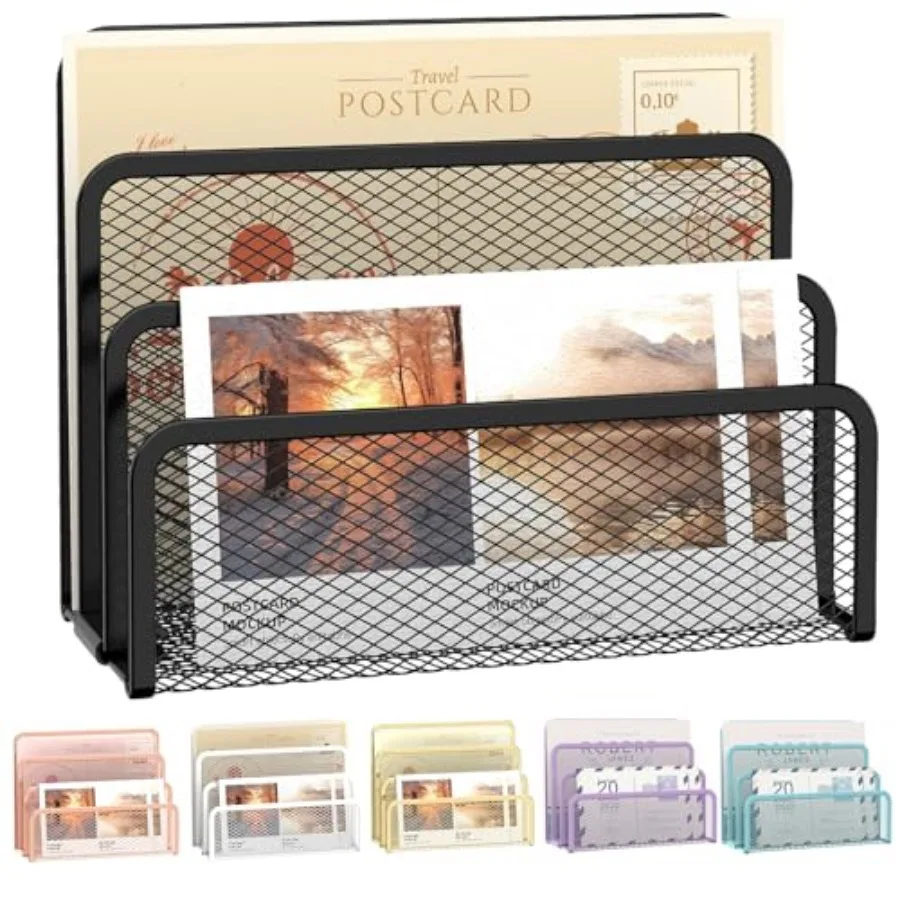 Mail Organizer for Desk, Mesh Metal Mail Holder Countertop with 3-Slot, Letter Sorter File Holder, Office Envelope Organizer fo
Mail Organizer for Desk, Mesh Metal Mail Holder Countertop with 3-Slot, Letter Sorter File Holder, Office Envelope Organizer fo