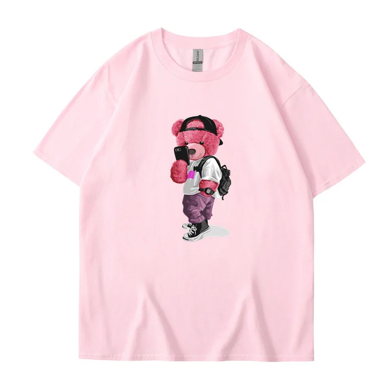 Summer fashion and cool teddy bear print pattern casual sports and comfortable short sleeved T-shirt top
Summer fashion and cool teddy bear print pattern casual sports and comfortable short sleeved T-shirt top