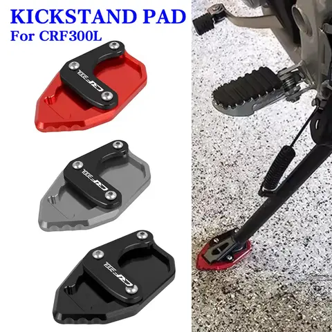 CRF300L Foot Side Stand Motorcycle Kickstand Extension Pad Support Plate Enlarge For Honda CRF 300 L CRF 300 Rally 2020-2023