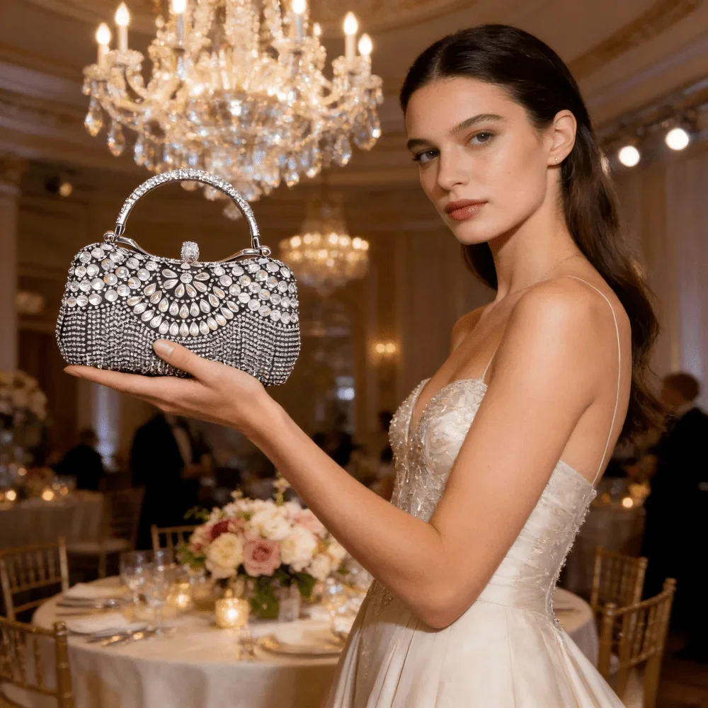 Rhinestone Embellished Evening Clutch Bag For Women Wedding Party Prom
Rhinestone Embellished Evening Clutch Bag For Women Wedding Party Prom