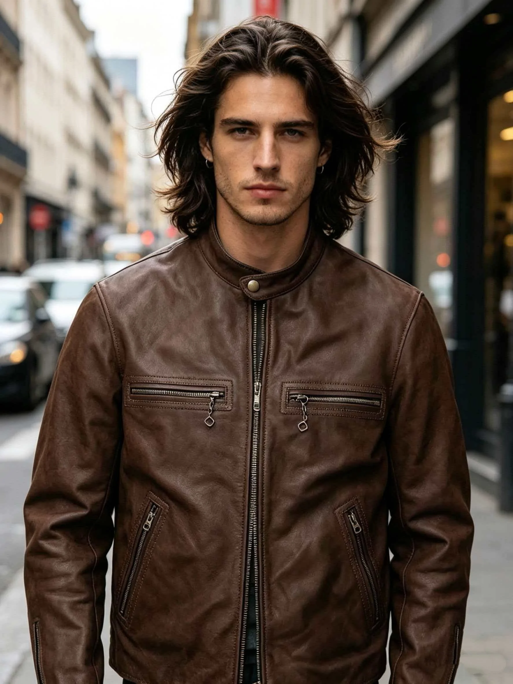 Dark Brown Autumn Leather Jacket Men Retro Vintage Style Plus Size 5XL Genuine Natural Cow Suede Stand Collar Casual Coat
Dark Brown Autumn Leather Jacket Men Retro Vintage Style Plus Size 5XL Genuine Natural Cow Suede Stand Collar Casual Coat