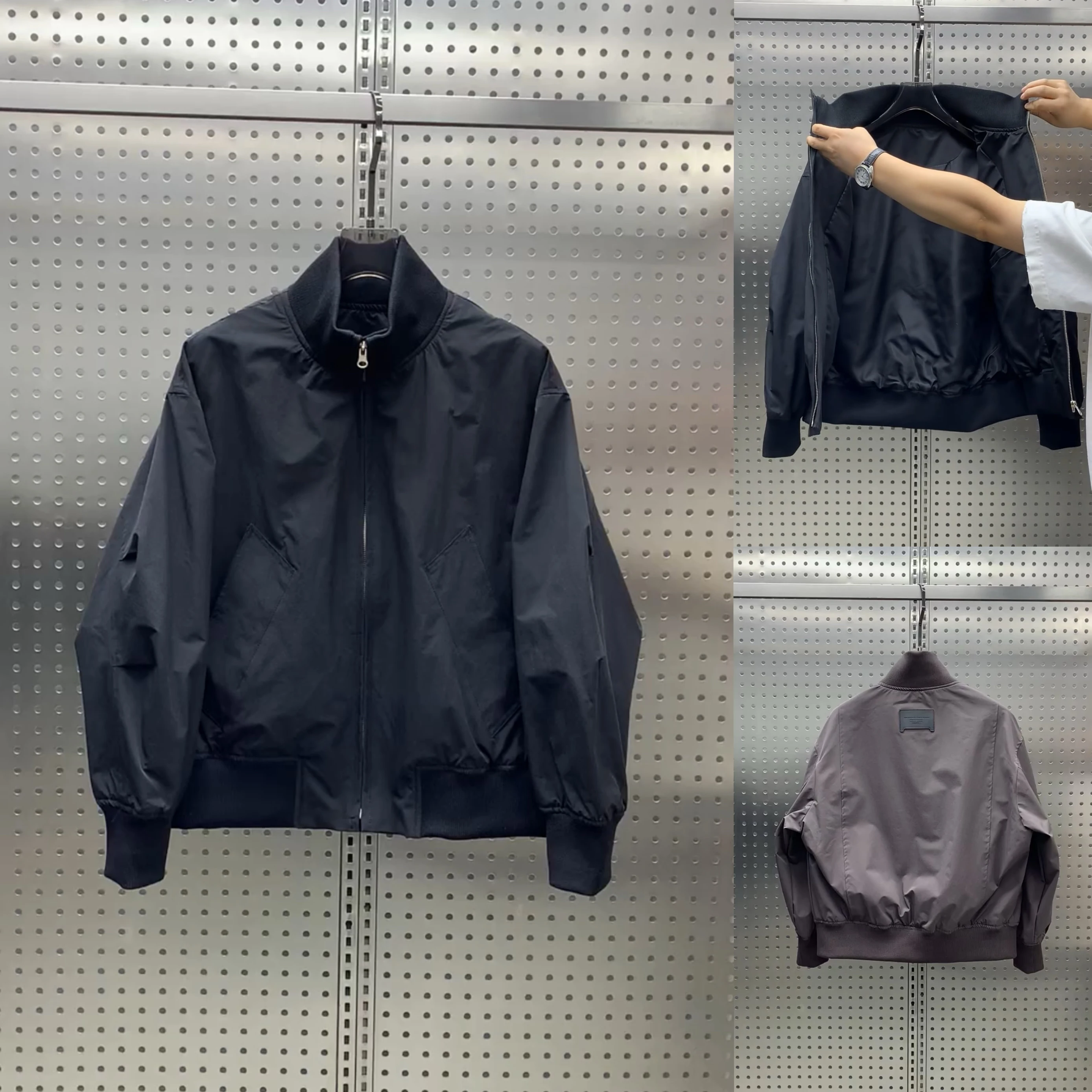 Spring New Sle Pure Color Stand Collar Men's American Retro Baseball Jaet Simple Outerwear Top Loose Fit Youth Faion
Spring New Sle Pure Color Stand Collar Men's American Retro Baseball Jaet Simple Outerwear Top Loose Fit Youth Faion