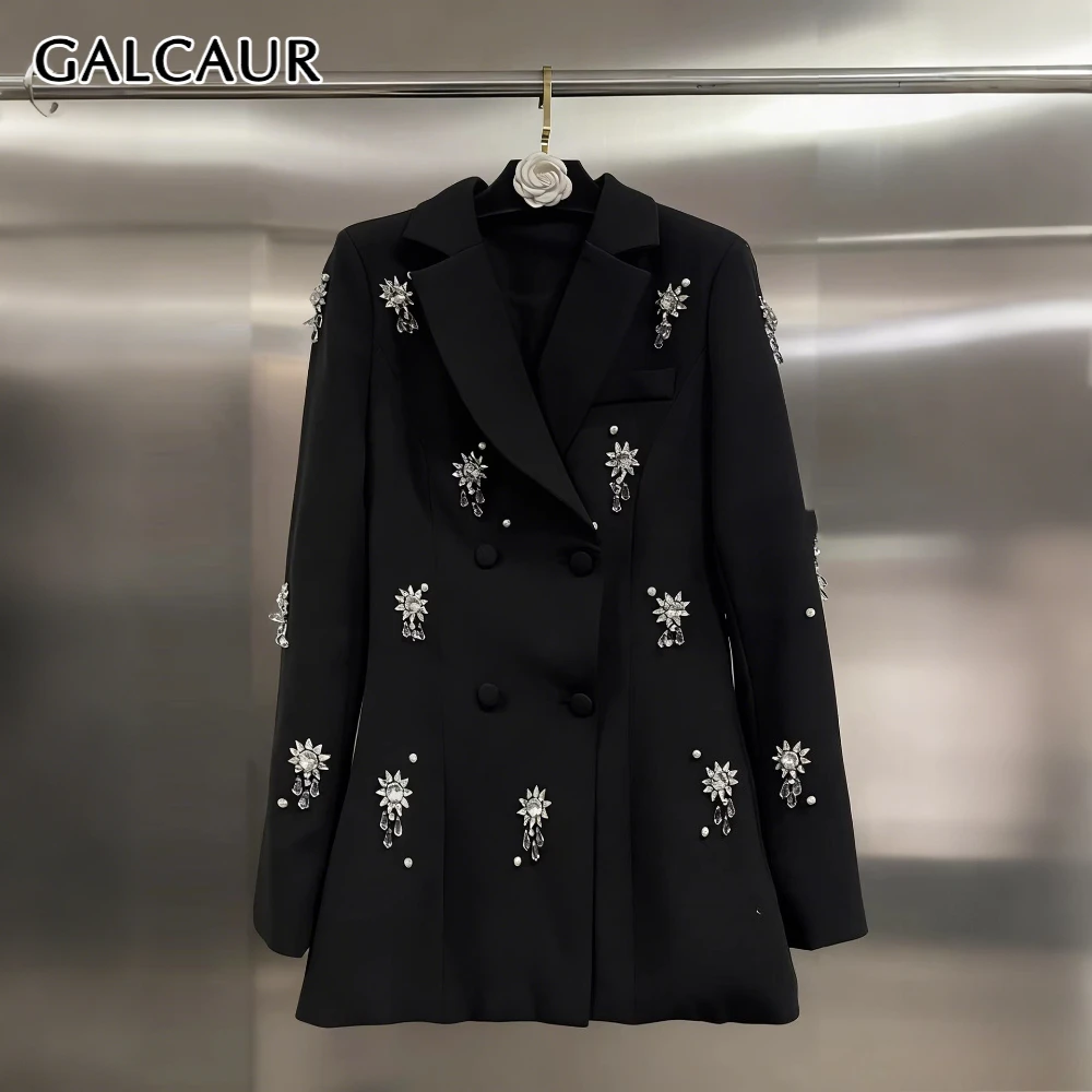 GALCAUR Black Spliced Beading Chic Jacket Female Lapel Long Sleeve Loose Luxury Elegant Women's Jackets Autumn Fashion New Style
GALCAUR Black Spliced Beading Chic Jacket Female Lapel Long Sleeve Loose Luxury Elegant Women's Jackets Autumn Fashion New Style