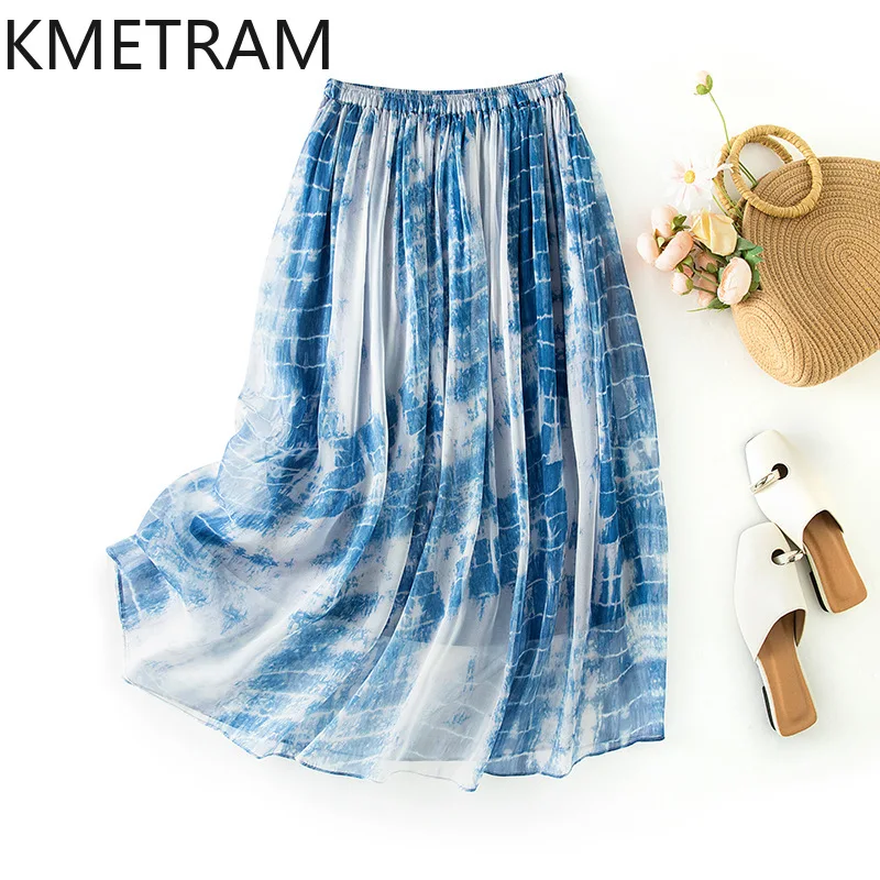 KMETRAM 100% Mulberry Silk Women's Skirts High Waist A-Line Skirt Real Silk Midi Skirt Summer Woman Clothes 2026 джинсовая юбка
KMETRAM 100% Mulberry Silk Women's Skirts High Waist A-Line Skirt Real Silk Midi Skirt Summer Woman Clothes 2026 джинсовая юбка