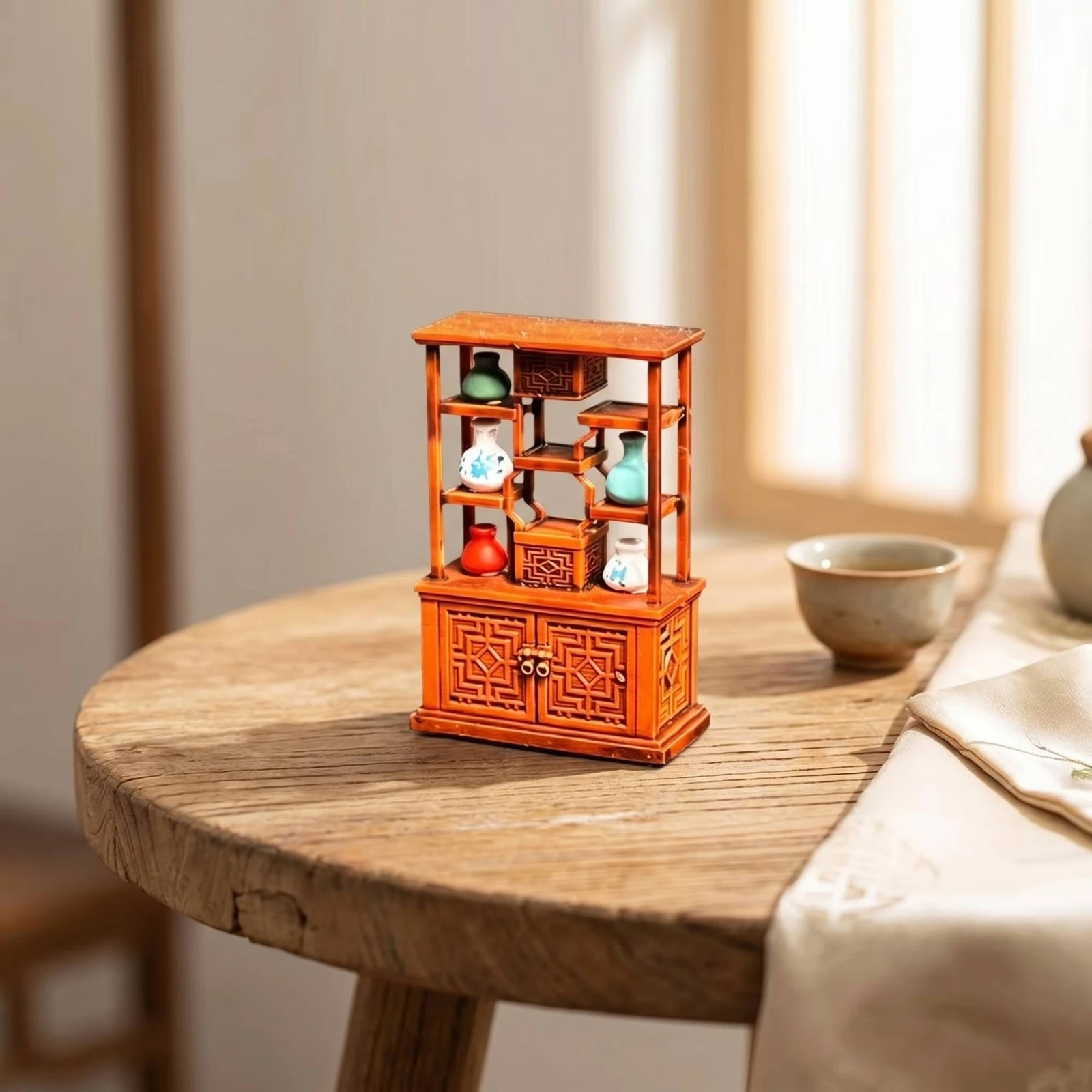 Diorama Cabinet 1/64 Scale Miniature Cabinet Shelf Traditional Chinese Furniture Wood-Grain for Hobbyists, Micro Landscape
Diorama Cabinet 1/64 Scale Miniature Cabinet Shelf Traditional Chinese Furniture Wood-Grain for Hobbyists, Micro Landscape