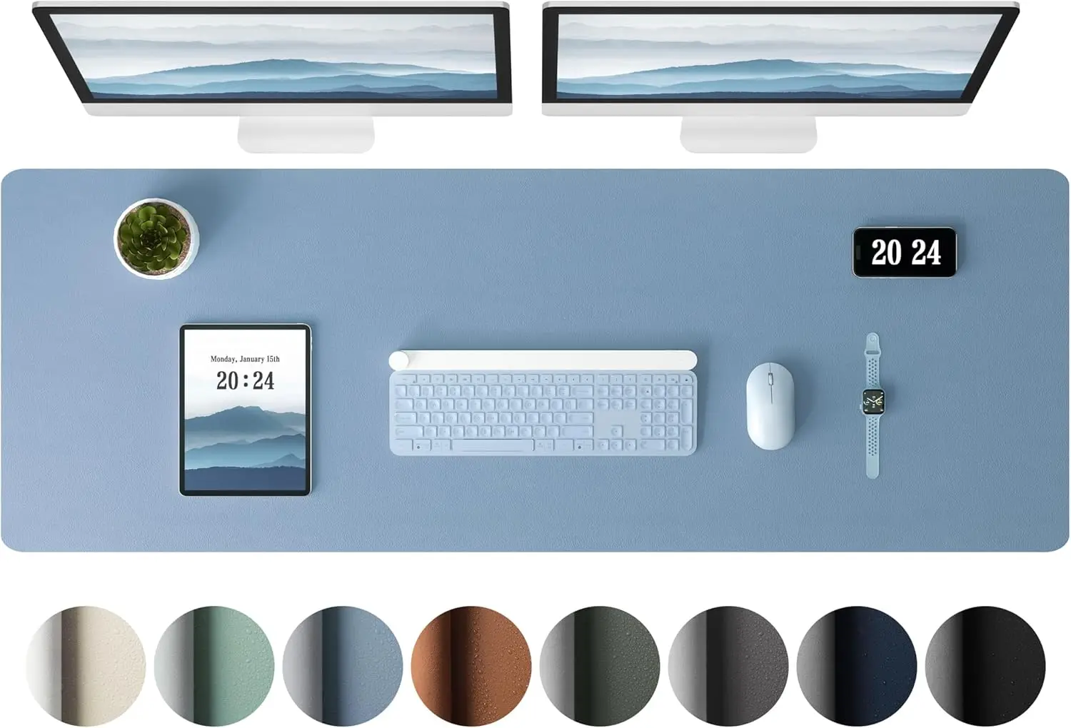 PU Leather Desk Pad Protector for Office Home - Large Non-Slip Mouse Mat with Water-Resistant Surface for Laptop Keyboard
PU Leather Desk Pad Protector for Office Home - Large Non-Slip Mouse Mat with Water-Resistant Surface for Laptop Keyboard