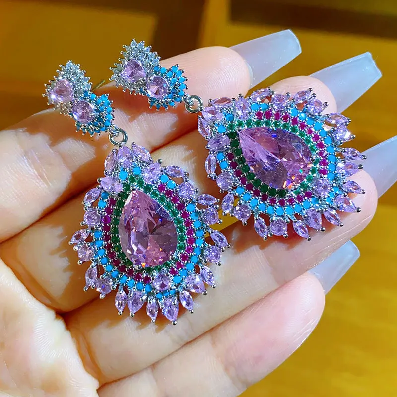 colorful zirconia earrings water drop pendant sweet jewelry dinner party wedding women dangling earrings pink
colorful zirconia earrings water drop pendant sweet jewelry dinner party wedding women dangling earrings pink